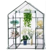 Mini Szklarnia Balkonowa Ogrodowa 4 Półki Metalowe Folia PVC 195 x 143 x 73cm