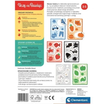 Gra edukacyjna Słowa i Kolory Uczę się Bawiąc Język Polski Clementoni 50760