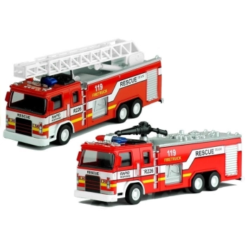 Samochodzik Wóz Strażacki z Drabiną 2 Rodzaje 1:32
