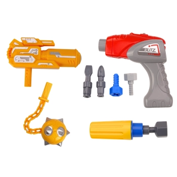 Robot Do Skręcania Broń Wiertarka Śrubokręt Światła Dźwięk Niebieski