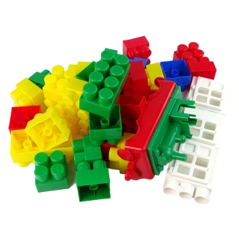 Kolorowe Klocki Konstrukcyjne K3 Duże 140 Elementów