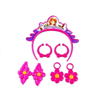 Zestaw Księżniczki w Walizce Suszarka Kolczyki Opaska Różowe
