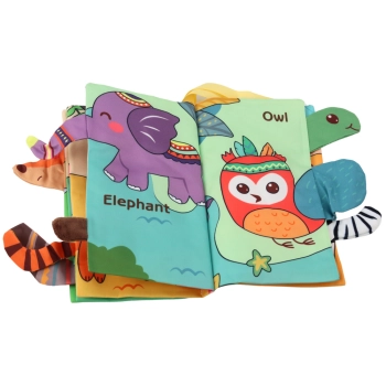 Miękka Książeczka Edukacyjna Szeleszcząca Zwierzęta Dżungla