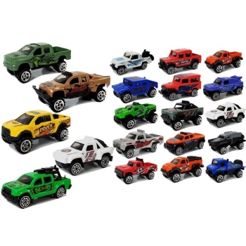 Zestaw Auta Terenowe Jeep Resoraki Różne Kolory 20 Sztuk