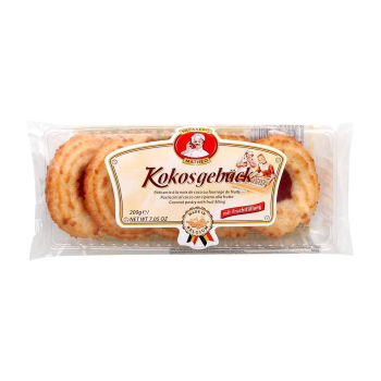 Kokosgebäck Herbatniki kokosowe z nadzieniem owocowym 200 g