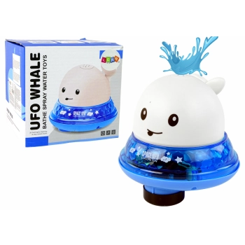 Wieloryb Tryskający Wodą z Podstawką Zabawka do Kąpieli Biała