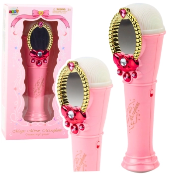 Magiczne Lustro Z Mikrofonem USB MP3 Światła Dźwięki Różowy