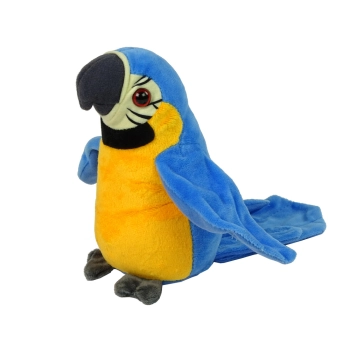 Interaktywna Gadająca Papuga Niebieska Powtarzająca Słowa