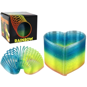 Kultowa Tęczowa Sprężyna Serce Brokatowe Uspokajająca Gadżet 6CM