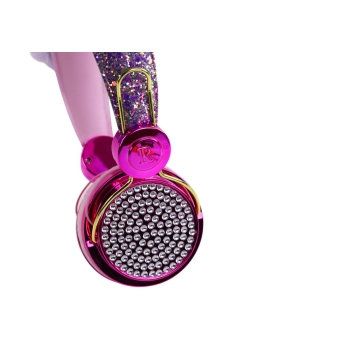 Słuchawki Przewodowe W Odcieniach Różu Uszka Regulacja Mikrofon