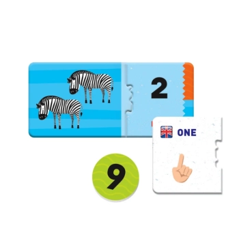 Gra edukacyjna Cyferki Matematyka Uczę się Bawiąc Język Polski Angielski Clementoni 50767