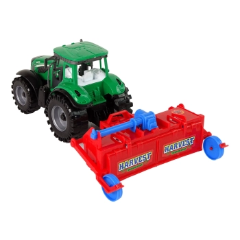 Ciągnik Z Pługiem Napęd Frykcyjny Czerwony