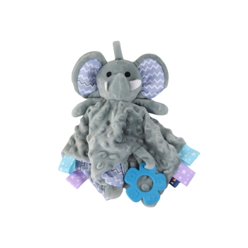 Słonik Pluszowa Przytulanka Kocyk Wypustki Gryzak Grzechotka