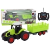 Traktor Zdalnie Sterowany RC Z Przyczepą 1:16 Zielony