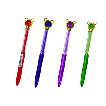 Długopis Z Myszką Diamenciki Niebieski Wkład 0.7mm Mix