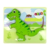 Drewniane Puzzle Dinozaur Isanosaurus Tyranosaurus Zielony