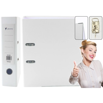 Segregator Na Dokumenty A4/75mm Mechanizm Dźwigniowy Biały