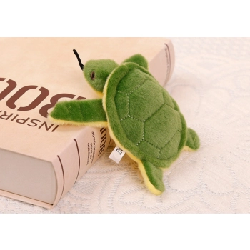 Żółw Pluszowy Maskotka Brelok Piszczałka Zielony 15 Cm