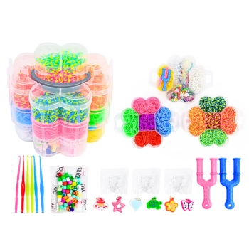 Zestaw Gumek Do Tworzenia Bransoletek DIY 4500 El