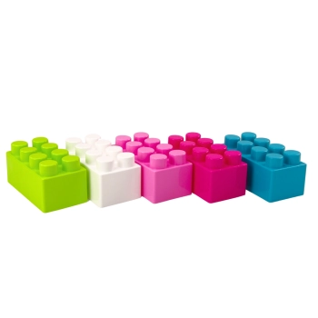 Duże Klocki Konstrukcyjne W Torbie Naklejki Kolorowe 20 El