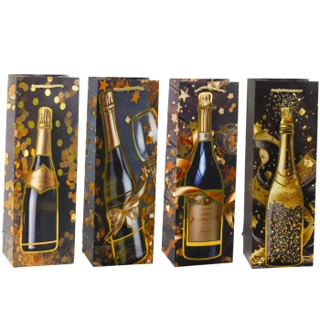 Torba Prezentowa Na Wino Butelkę Papierowa Szampan 35 x 12 x 9 cm