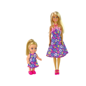 Zestaw Lalka Z Dzieckiem W Wózku Spacerowym Akcesoria