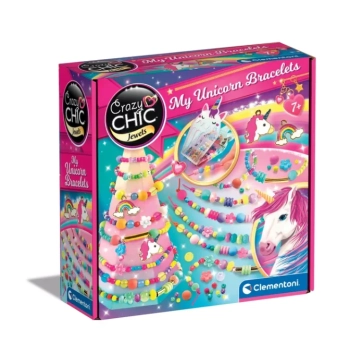 Crazy Chic Zestaw Koralików Bransoletki z Jednorożcem Clementoni 50882