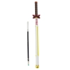 Długopis Miecz Katana Anime Metalowy Czarny Tusz Wymienny Wkład Biało-Żółty