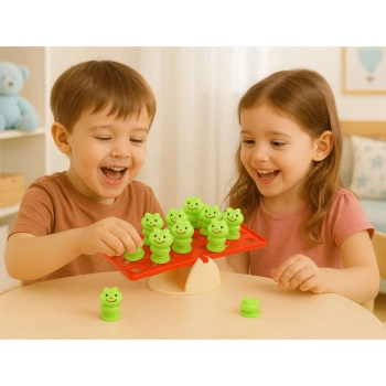 Gra Zręcznościowa Edukacyjna Dla Dzieci Balansujące Żabki