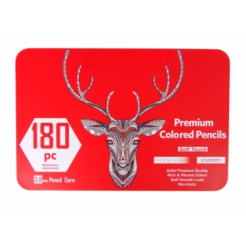 Zestaw Małego Artysty W Metalowym Pojemniku Kredki 180szt.