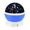Projektor Gwiazd Obrotowy 360° LED Lampka Nocna Niebieski