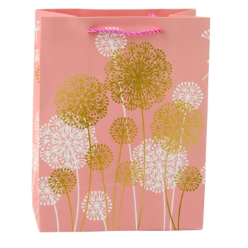 Torba Prezentowa Dmuchawce Złote Elementy 23 x 18 x 10,5 cm