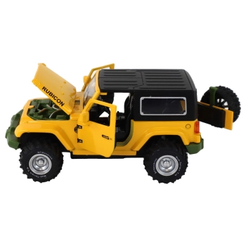 Auto Terenowe Napęd Frykcyjny Na Baterie Metalowy Żółty 1:32