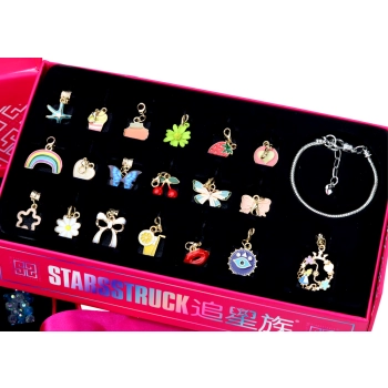 Zestaw Do Robienia Biżuterii DIY Koraliki Zawieszki Szkatułka 1267 ele.