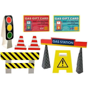 Stacja Benzynowa z Autkami, Światłami, Dźwiękiem