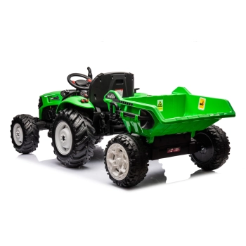 Traktor Na Akumulator HC-306 Z Przyczepą Jasno Zielony 24V