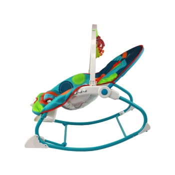 Leżaczek Bujaczek 2w1 Dziecięcy Bujak Fotelik Dźwięki Wibracje Dinozaury