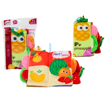 Książeczka Miękka Owoce Szeleszcząca Piszcząca Kolorowa Dla Niemowląt