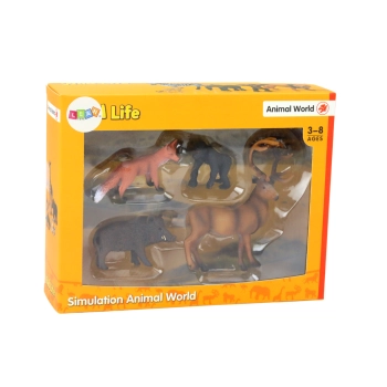 Zestaw Figurek Zwierzęta Leśne Jeleń Dzik Lisek Goryl