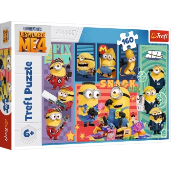 Puzzle - 160 - Minionkowa radość - Gru i Minionki: Pod przykrywką - Trefl 15423