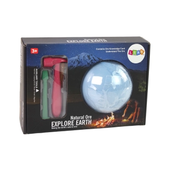 Zestaw Wykopaliska Eksploracja Ziemia Narzędzia Minerały Fiszki