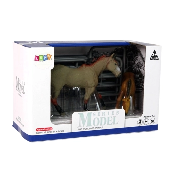 Zestaw 2 Figurek Konie Zagroda Figurka Koń Rasy Capricorn
