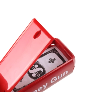 Pistolet Na Pieniądze Strzelający Czerwony Wyrzutnia Money Gun Banknoty