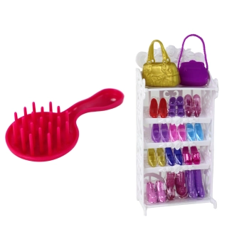 Lalka Lucy Sukienka Różowa Brokatowa Zestaw Buty