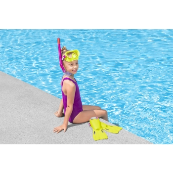 Zestaw Do Nurkowania Żółty Maska, Płetwy, Rurka Bestway 25039