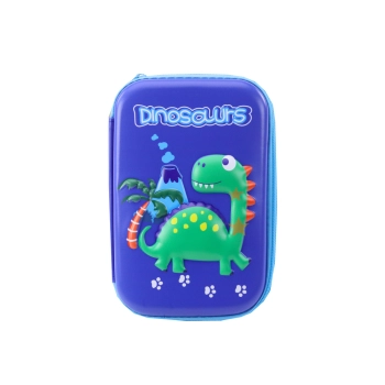 Piórnik Szkolny Z Wyposażeniem Dinozaur Niebieski