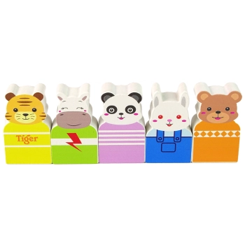 Obrotowy Drewniany Diabelski Młyn Figurki