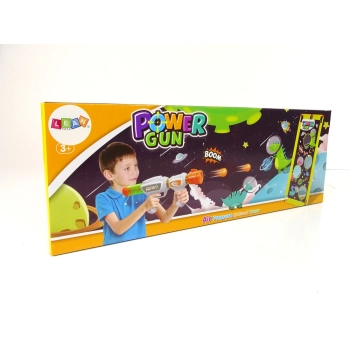 Gra Celność Pistolet Kulki Piankowe Plansza Dinozaury