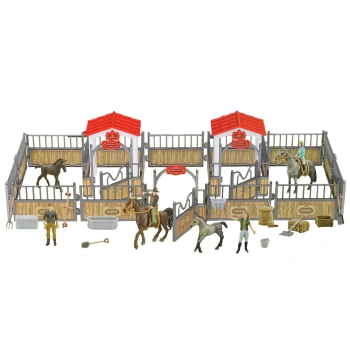 Zestaw Do Złożenia DIY Ranczo Farma Konie Jeźdzcy Jazda Konna