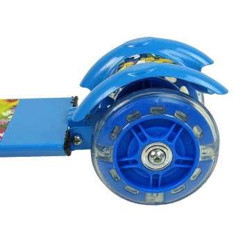 Hulajnoga Trójkołowa Niebieska Świecące Koła LED Dla Chłopca